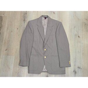 WFF by Farah Tan Blazer Mens 40R Gold Button Ivy Preppy Patch Pocket